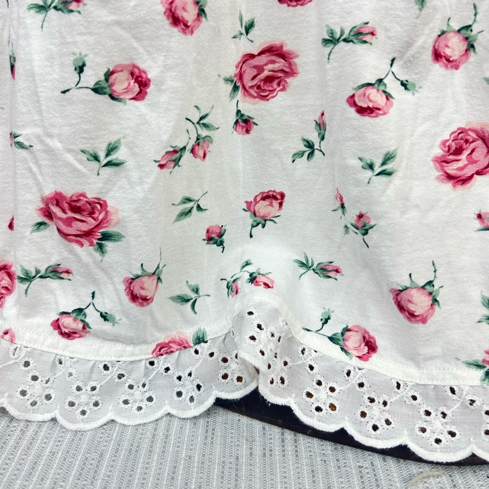 Victoria's Secret | Vintage White and Pink Floral Cute Dress size M - Picture 4 of 6